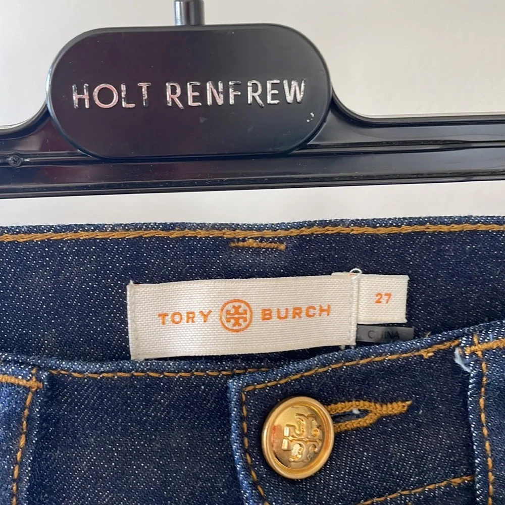 Tory Burch | Dark Denim | Classic Straight Ankle Jeans | NWOT condition - Picture 5 of 13